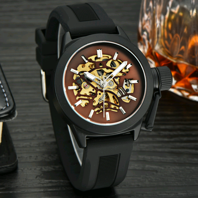 Men's Automatic Hollow Mechanical Skeleton Watch - Lux Timepieces 