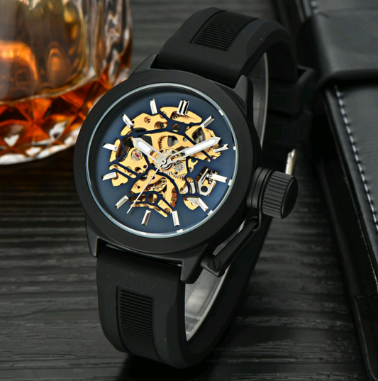 Men's Automatic Hollow Mechanical Skeleton Watch - Lux Timepieces 
