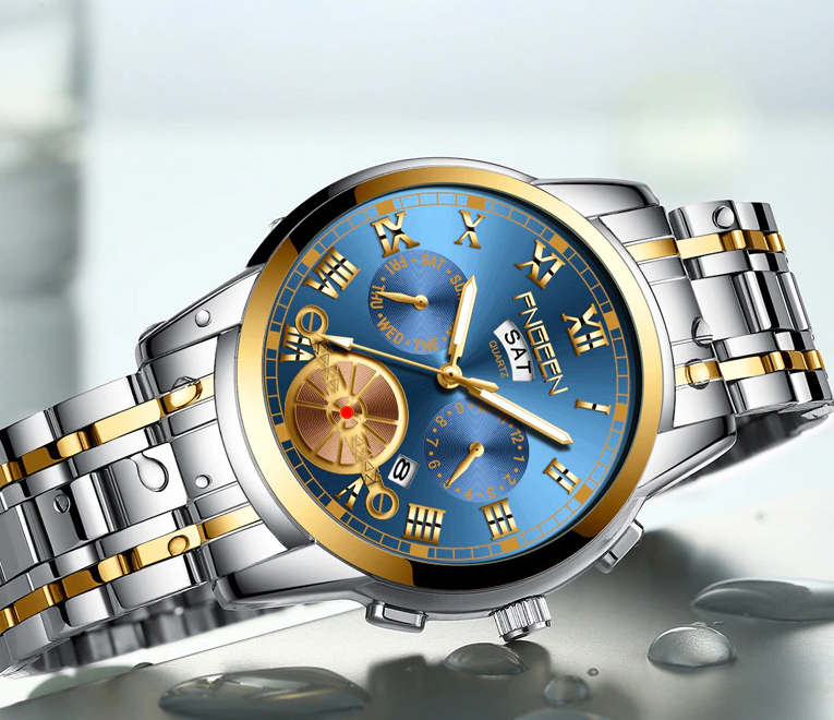 Stainless Steel Waterproof Men's Classic Quartz Watch - Lux Timepieces 