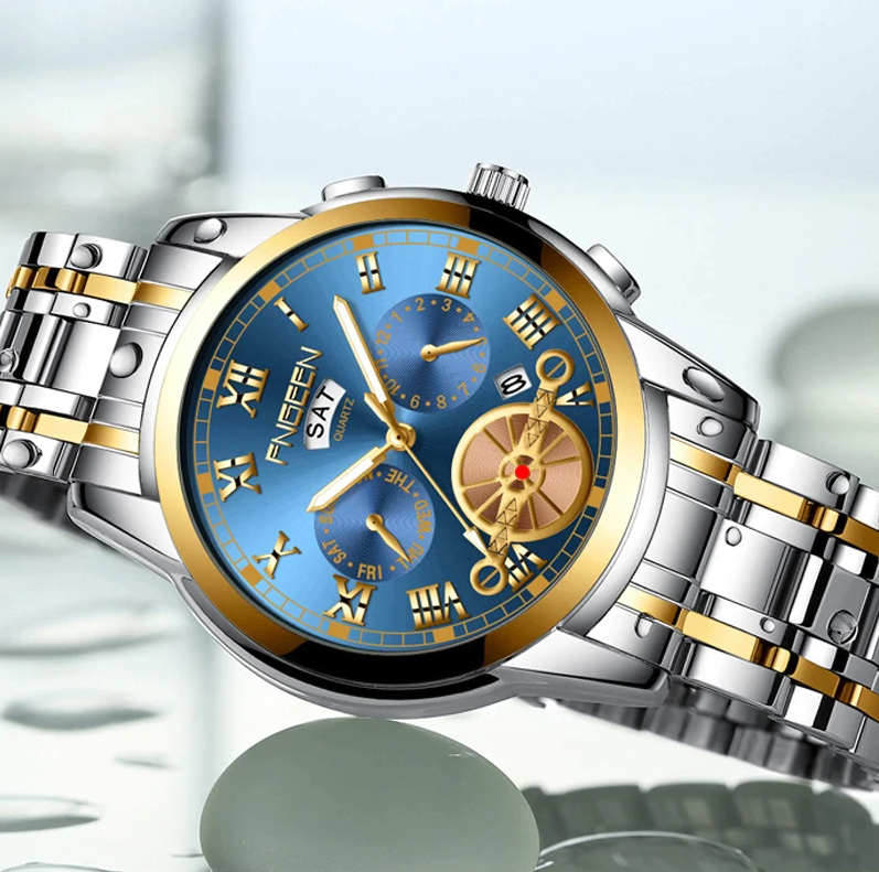 Stainless Steel Waterproof Men's Classic Quartz Watch - Lux Timepieces 