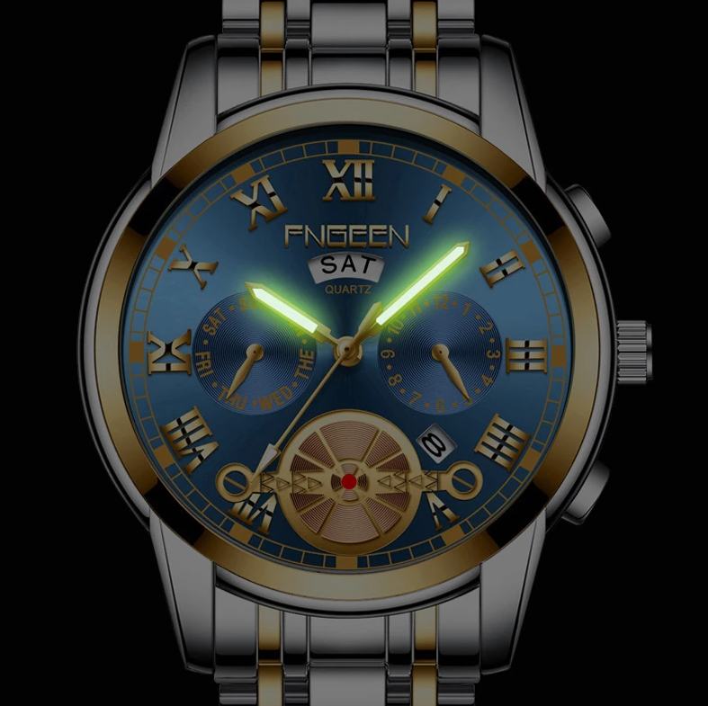 Stainless Steel Waterproof Men's Classic Quartz Watch - Lux Timepieces 