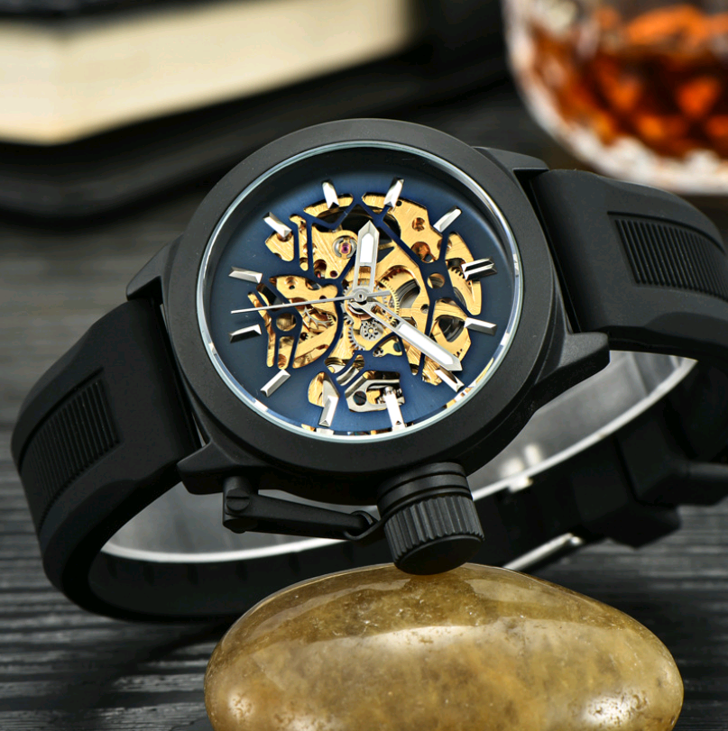 Men's Automatic Hollow Mechanical Skeleton Watch - Lux Timepieces 