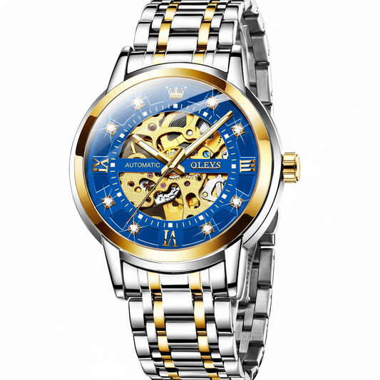 Mens Automatic Skeleton Diamond Luxury Watch - Lux Timepieces 