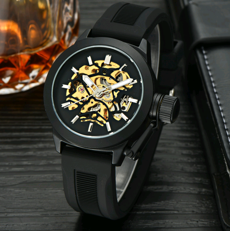 Men's Automatic Hollow Mechanical Skeleton Watch - Lux Timepieces 